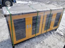 Armoire de rangement pour garage 4 portes 79x20x36 Jaune orange et noir