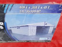 Structure de toiture en acier a assembler pour conteneur, 40'x4'x36'