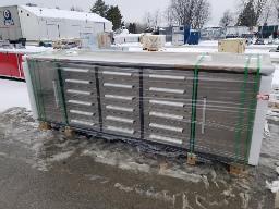 Coffre 18 tiroirs, 2 portes 113x24x40 Stainless