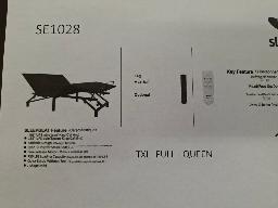 Base ajustable &eacute;lectrique t&ecirc;te-pied-manette sans fil queen