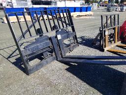 Carcan avec fourche de 5''x60'' attache Caterpillar t&eacute;lescopique