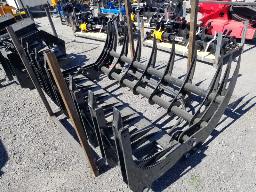 1 Grappin &agrave; billots courb&eacute;, attache skid steer, neuf