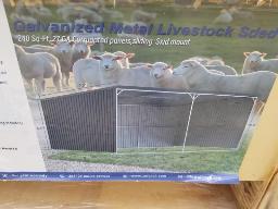 Abris en m&eacute;tal pour animaux, boitier 87x47x16, 550Kg, 19pi x 12pi x 10pi et 8pi 4 po, neuf