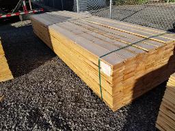 Environ 256 morceaux de 1po x 6po x 12pi, bois blanchi