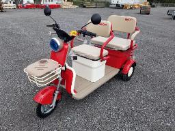SDLANCH IRGC40 Cart de golf 3 roues &eacute;lectrique rouge,2 places neuf
