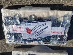 &Eacute;lingue a chaine de levage a double jambe avec crochet, 8 pi&egrave;ces Neuf