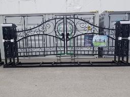 Portail 20' (2 sections de 10') double arc dessin m&eacute;di&eacute;val, neuf