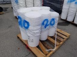 20 chaudi&egrave;res 23litres, 11po X 15po avec couvercle (plastique blanc)