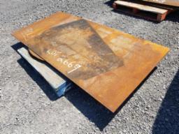 Lot de plaques en acier 1/4, grandeurs vari&eacute;es