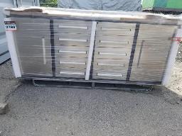 Coffre 10 tiroirs, 2 portes 88po x 38po x 24po Stainless Neuf