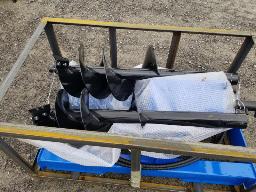 AGT- 3 Tari&egrave;res avec m&egrave;che attache skid steer: 6''-12''-14'' neuves