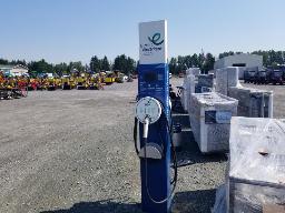 Borne de recharge &eacute;lectrique double, endommag&eacute;
