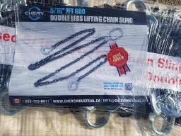 &Eacute;lingue a chaine de levage a double jambe avec crochet, 8 pi&egrave;ces Neuf