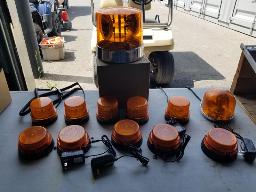 Lot de gyrophares jaune 12V et autres Rechargeable