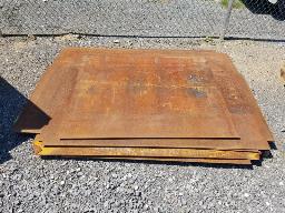 Lot de plaques d'acier grandeurs vari&eacute;es