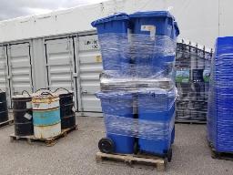8 bacs de recyclage sur roue, 240L