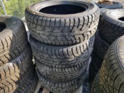 4 pneus, Hankook Pike Rw11 255/55R18, hiver.