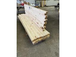 St-Prosper: 3 comptoirs lamin&eacute;s de pin rouge : 2 3/4 po &times; 24 po &times; 8 pi (132 PMP).