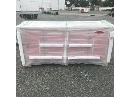STEELMAN WB-7-10D-SS-Coffre &agrave; outils 7' (10 tiroirs, 2 portes) rouge, poids 513 lbs, 88''x 38''x 24''