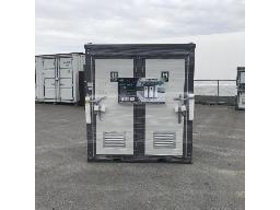 BASTONE MR-BA-2P-G-Toilette portative 2 portes grises 92 x 82 x 52 poids 1056 lbs
