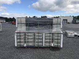 Coffre &agrave; outils 10' (30 tiroirs, 2 portes) stainless, 113''x24''x75'' / 10' Garage Cabinet (30 Drawers & 2 Cabinets) - Stainless