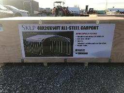 2026-Abri d'auto enti&egrave;rement en acier de 40' x 20' x 14' / 40 x 20 x 14FT ALL-STEEL CARPORT