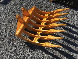 2026-R&acirc;teau d'excavatrice CAT305 avec dents - [Accessoires d'excavatrice] / CAT305 Excavator Rake with Teeth - [Excavator Attachments]