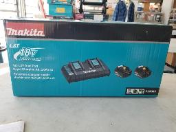 Ensemble chargeur rapide double 18V, Makita, mod&egrave;le y-00359. 2 batteries