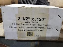 4500 clous en bobine 2 1/2",  15&deg;
