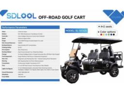 2026-Voiturette de golf tout-terrain bleu/ Off-road golf cart blue. PHOTO FOR ILLUSTRATIVE PURPOSES ONLY