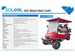 2026-Voiturette de golf tout-terrain rouge/ Off-road golf cart red. PHOTO FOR ILLUSTRATIVE PURPOSES ONLY 