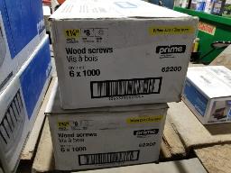 6000 vis 1 1/4 #8 + 6000 vis # 8 1 3/4 &agrave; bois