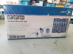 Jeu de 21 pi&egrave;ces de douilles S.A.E. 3/8, marque Jet, mod&egrave;le 600229
