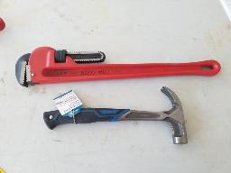 Cl&eacute; serre tube 24" + marteau 16 onces