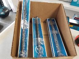 Lot de 3 mod&egrave;les de limes 12" long et 10". Rondes, triangulaires, batarde, demi-douce, douce