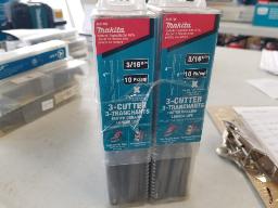 Environ 40 m&egrave;ches avec pointe en carbure 3/16" x 4" Makita