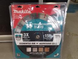 Lame diamant 14'' MAKITA E01719, pour b&eacute;ton, brique, bloc,