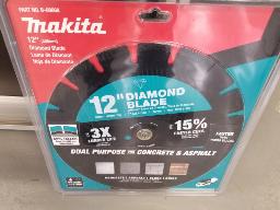 Lame de diamant 12'' pour b&eacute;ton, brique, asphalte B69668