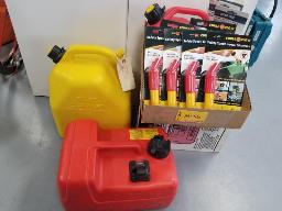 Bidon 20L pour diesel + bidon specter 3 galons us + bidon 5 litres + 6 d&eacute;bits rapide + 6 jeux de pi&egrave;ces de bidon