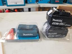 2 batteries Makita 18V Lithium-ion mod&egrave;le BL1840B + batterie Makita 18V LXT