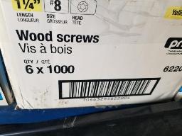 8000 vis &agrave; bois 1" 1/4 #8 Jaune