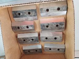 8 couteaux pour d&eacute;chiqueteuse Salsco 6" usag&eacute;