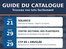 Pour vous aider &agrave; trouver les lots dans le catalogue 