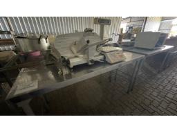 2 x Stainless Steel Tables with backsplashes & more