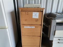 4 Drawer wooden filing cabinet & binder