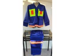 10 x 2pcs Work suits Blue with Reflectors (New)
