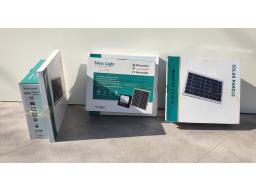 3 x 300w LED Solar Flood & Solar Panels (New)