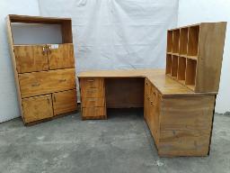 Office desk with stationary cupboard