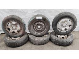 6x Used tyres with rims