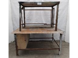 2x Steel workshop table